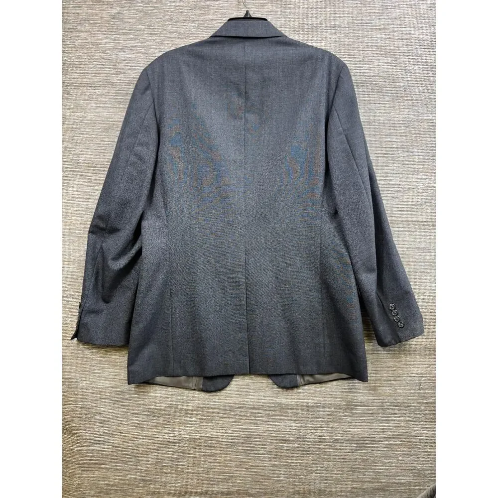 Vintage Polo University Club Ralph Lauren 100% Wool Blazer Jacket Mens 44R Gray